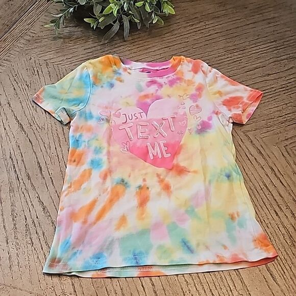 Tie dye just text me t shirt size 7/8 - Picture 5 of 5